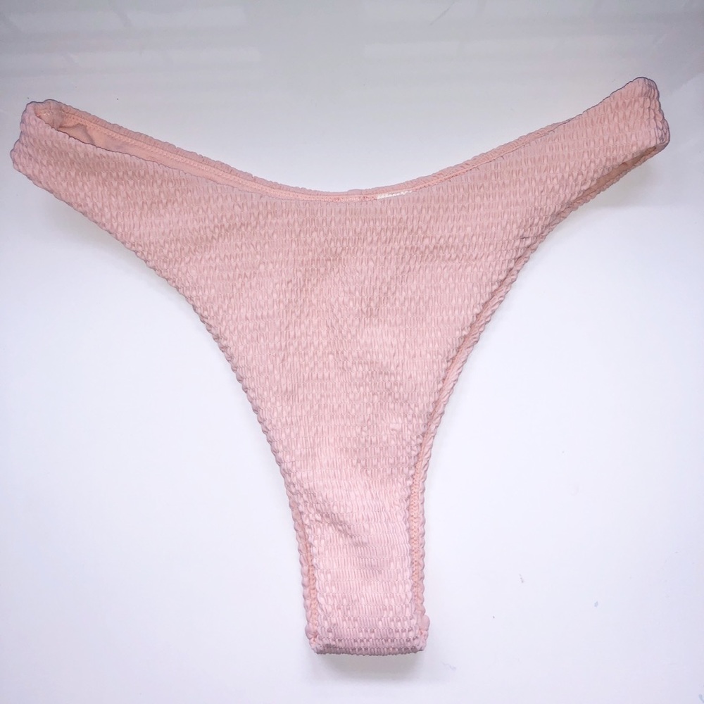Hollister Smocked High Leg Bikini Bottom